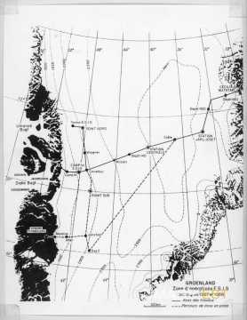 Carte du Groenland (Sondre Stromfjord)